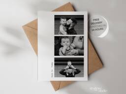 Personalised Birthday Card Custom Photo Collage Print Present For Dads Gift From Kids Black & White Photos Him - thumbnail 1