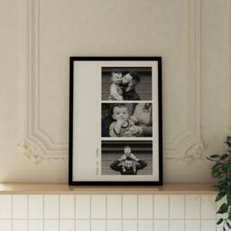 Personalised Birthday Card Custom Photo Collage Print Present For Dads Gift From Kids Black & White Photos Him - thumbnail 2