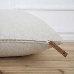 Neutral Shimmer Pillow Cover 20 X Designer Natural Linen Decorative 16 26 -- Daisy - thumbnail 2