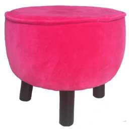 Velvet Armchair & Footstool Set Pink Accent Chair, Teal Furniture - thumbnail 4