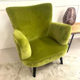 Pink Velvet Armchair & Matching Footstool, Accent Chair, Teal Occasional Chair - thumbnail 4