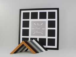 "Baby's First Year Photo Frame - Multi Aperture Frame. 50x50cm With One 8x8"" & Twelve 4x4" - thumbnail 1