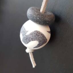 Driftwood Grey & White Clay Wall Hanging - thumbnail 3