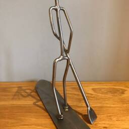 Paddle Boarder Metal Sculpture, Welded Steel Surfer Art. Sup Gift - thumbnail 3