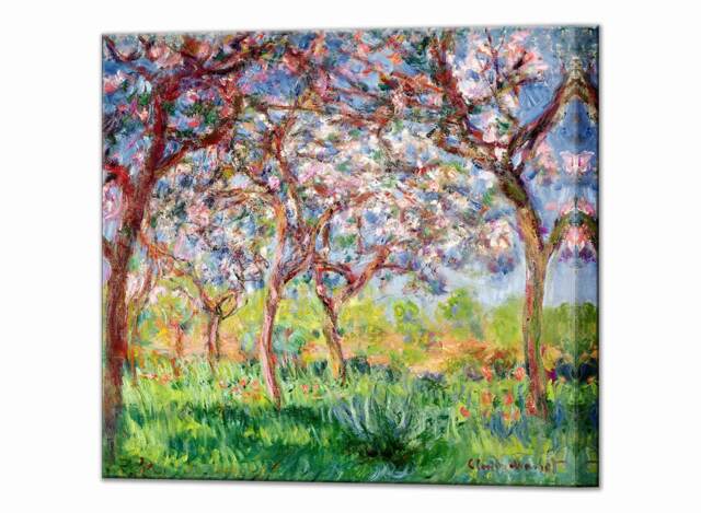 Claude Monet Prints Printemps At Giverny, Canvas Print Art Home Decor Interior Design, Ready To Hang - image 1