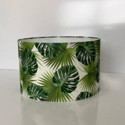 New Hq Luxury Large Green Palm Leaves Print Table Lamp & Pendent Ceiling Light Shade - thumbnail 3