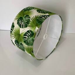 New Hq Luxury Large Green Palm Leaves Print Table Lamp & Pendent Ceiling Light Shade - thumbnail 2