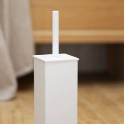 White Toilet Bruh Mugo, Modern Bathroom Accessories, Farmhouse Modern Brush, Hanging Toilet Brush, Dabstory - thumbnail 3
