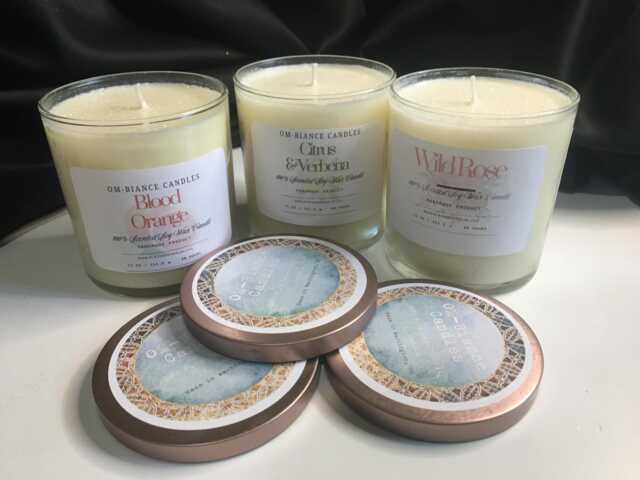 11 Oz Handmade Scented Soy Candles, Set Of 3 - Glass Jar Candles - image 1