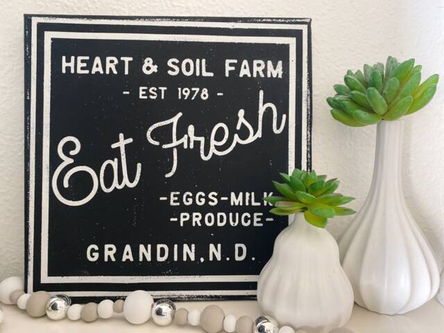 Personalized Eat Sign - Fresh Modern Farmhouse Rustic Industrial Decor Black + White Wall Custom Kitchen Diner - image 1
