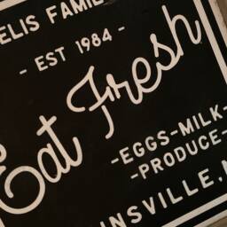 Personalized Eat Sign - Fresh Modern Farmhouse Rustic Industrial Decor Black + White Wall Custom Kitchen Diner - thumbnail 2