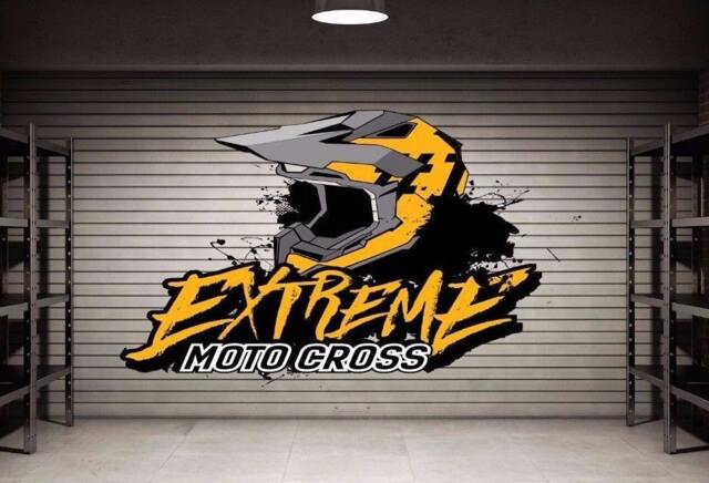 Motocross Helmet Full Color Decal, Extreme Color Sticker, Wall Art Cn 33