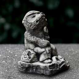 Sitting Hedgehog Sculpture Concrete Statue Outdoor Figurine Cement Animal Ornament Yard Art Front Door Decoration Gift - thumbnail 4