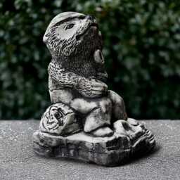 Sitting Hedgehog Sculpture Concrete Statue Outdoor Figurine Cement Animal Ornament Yard Art Front Door Decoration Gift - thumbnail 1