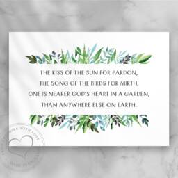 Gardener's Poem Print - God's Garden Quote - thumbnail 2