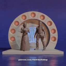 Wooden King & Queen - The Whorkshop - 121 Eaglemoss Scale 3D Print Figurine - thumbnail 2