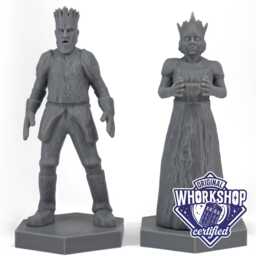 Wooden King & Queen - The Whorkshop - 121 Eaglemoss Scale 3D Print Figurine - thumbnail 1