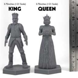 Wooden King & Queen - The Whorkshop - 121 Eaglemoss Scale 3D Print Figurine - thumbnail 4