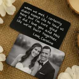 Custom Engraved Wallet Card, Personalized Photo Or Handwriting Gift - thumbnail 2