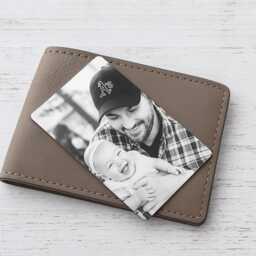 Custom Engraved Wallet Card, Personalized Photo Or Handwriting Gift