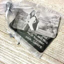 Custom Engraved Wallet Card, Personalized Photo Or Handwriting Gift - thumbnail 3