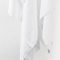 White Linen Waffle Weave Travel Towel With Belt - Lightweight & Soft, Quick-Dry, Compact - thumbnail 4