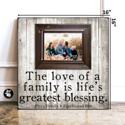 Established Sign With Picture Frame, Family Name Wood, The Love Of A Family Is Life's Greatest Blessing, Last Sign, Wedding Gift - thumbnail 3
