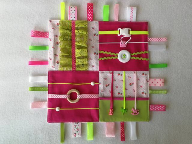 Activity Blanket Girls Sensory Board Travel Toy Play Mat - image 1