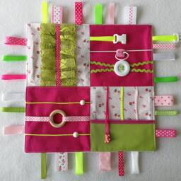 Activity Blanket Girls Sensory Board Travel Toy Play Mat - thumbnail 2