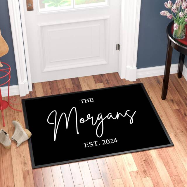 Personalised Custom Printed Family Surname Doormat & Established Year, Ideal Gift For Him/Her - image 1