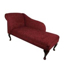 Handmade Wine Red Chaise Longue - thumbnail 1