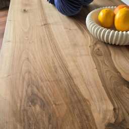 Dining Table, Modern Wood Artisan Kitchen Live Edge Walnut Organic, Handcrafted - thumbnail 2