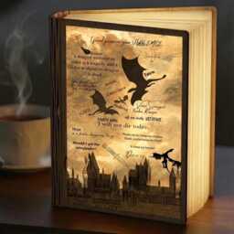 Fourth Wing Dragon Book Lamp, Basgiath War College Led Foldable Night Light Decor