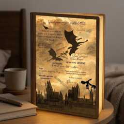 Fourth Wing Dragon Book Lamp, Basgiath War College Led Foldable Night Light Decor - thumbnail 2