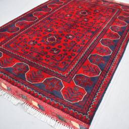 Hand-Knotted Bukhara Rug 3x5 Afghan Tribal Wool Rug - thumbnail 3