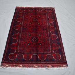 Hand-Knotted Bukhara Rug 3x5 Afghan Tribal Wool Rug - thumbnail 2