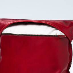 Red Leather Pillow Cover - thumbnail 3