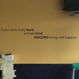Classroom Decor Teacher, School Decorating Wall Sign Decal Sticker If You Work Really Hard, & Are Kind, Amazing Things Will Happen - thumbnail 2