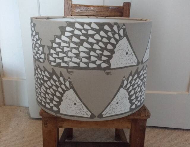 Handmade Hedgehog Drum Lampshade Scion Spike Kids Fabric - image 1