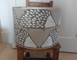 Handmade Hedgehog Drum Lampshade Scion Spike Kids Fabric - thumbnail 1