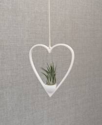 Heart Air Plant Hanger With Pot Modern Home Decor - thumbnail 1