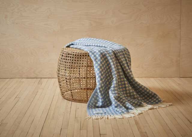 Jacquard Spot in Blue Jay Colourway A Lovely Stylish Throw For Use Anywhere Your Home Or Garden - image 1