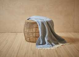 Jacquard Spot in Blue Jay Colourway A Lovely Stylish Throw For Use Anywhere Your Home Or Garden - thumbnail 1