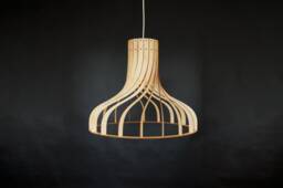 Wood Pendant Light , Modern Chandelier Lighting, Hanging Dining Lamp, Ceiling Fixture , Geometric Lamp , Contemporary Lamp, Wooden Light - thumbnail 1