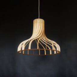 Wood Pendant Light , Modern Chandelier Lighting, Hanging Dining Lamp, Ceiling Fixture , Geometric Lamp , Contemporary Lamp, Wooden Light - thumbnail 2