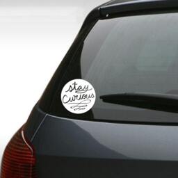 Stay Curious Quote - Wall Decal Custom Vinyl Art Stickers For Cars, Homes, Electronics & Offices - thumbnail 2