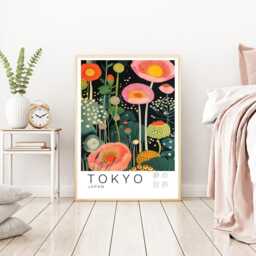 Japan Art Print, Flower Poster, Floral Wall Decor, Art, Japanese Art - thumbnail 2