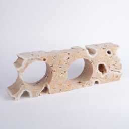 Handmade Travertine Wine Bottle Holder Beige Stone Rack - thumbnail 4