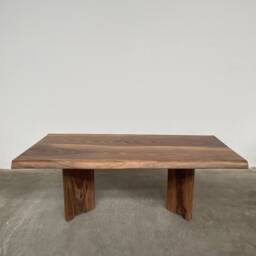 Sofa Table, Walnut Wood/Elm Wood, Made in Italy - thumbnail 2