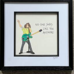 Chris Cornell Soundgarden Framed Art, Black Hole Sun Lyrics, Original Hand Drawn Artwork - thumbnail 3